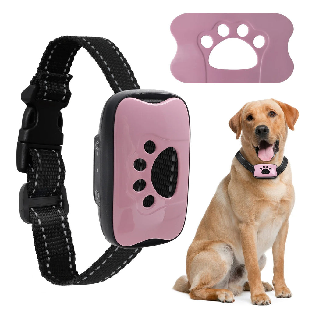 USB Rechargeable Dog Anti Bark Collar Ultrasonic Vibration Training Collar