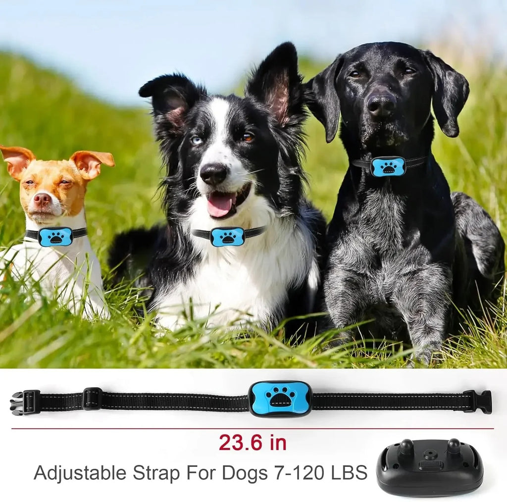 USB Rechargeable Dog Anti Bark Collar Ultrasonic Vibration Training Collar