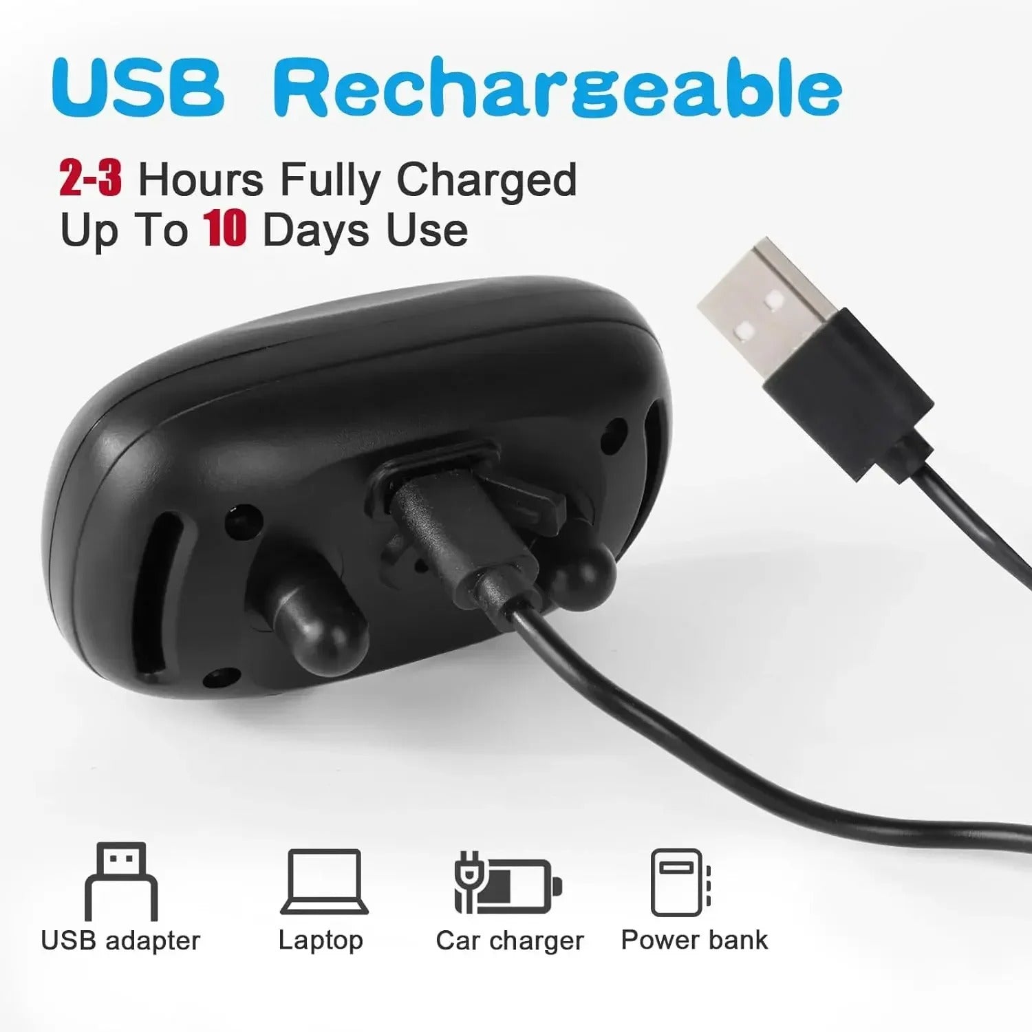 USB Rechargeable Dog Anti Bark Collar Ultrasonic Vibration Training Collar